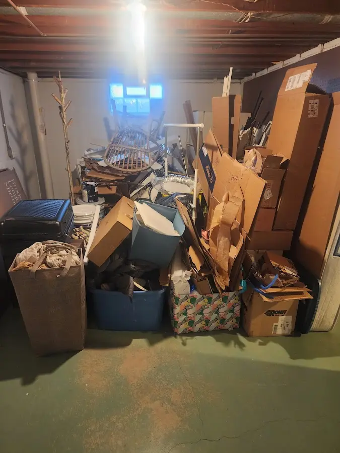 Roll-off dumpster container at job site for Concrete Dumpster Rental in Park Ridge